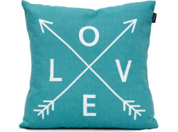 Obliečka na vankúš DIAMOND LOVE Šípy 45x45 cm - tyrkysová/biela