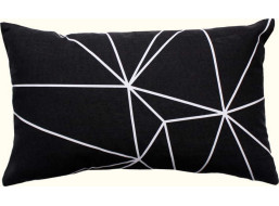 Obliečka na vankúš VERTOS Geometry 50x30 cm - čierna