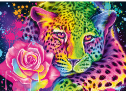SCHMIDT Puzzle Neon: Leopard 1000 dielikov