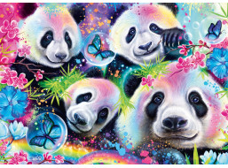 SCHMIDT Puzzle Neon: Pandy 1000 dielikov