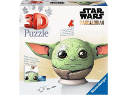 RAVENSBURGER Puzzleball Star Wars: The Mandalorian Grogu s ušami 77 dielikov