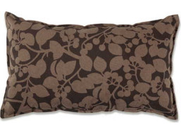 Obliečka na vankúš FOLIUM Kvety 50x30 cm - hnedá