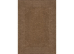 Kusový ručne tkaný koberec Tuscany Textured Wool Border Brown