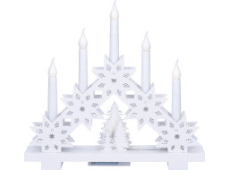 LED vianočný svietnik s hviezdami, 30cm