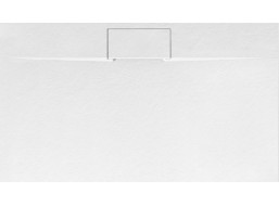 Sprchová SMC vanička REA BAZALT Long 80x120 cm - imitácia kameňa - biela