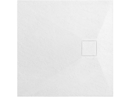 Sprchová SMC vanička REA MAGNUM 90x90 cm - imitácia kameňa - biela