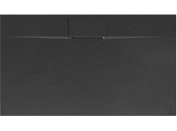 Sprchová SMC vanička REA BAZALT 80x120 cm - imitácia kameňa - čierna