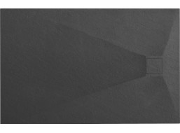 Sprchová SMC vanička REA MAGNUM 90x120 cm - imitácia kameňa - čierna