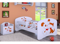 Detská posteľ bez šuplíka 200x90 cm PSÍK A MAČIČKA