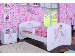 Detská posteľ bez šuplíka 200x90 cm PRINC NA BIELOM KONE