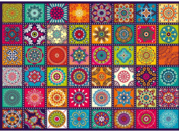 CHERRY PAZZI Puzzle Štvorce s ornamentami 1000 dielikov
