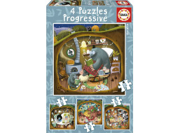 EDUCA Puzzle Lesné príbehy 4v1 (12,16,20,25 dielikov)