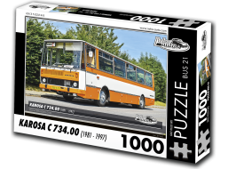 RETRO-AUTA Puzzle BUS č.21 KAROSA C 734.00 (1981 - 1997) 1000 dielikov