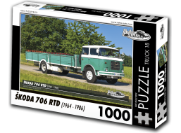 RETRO-AUTA Puzzle TRUCK č.18 Škoda 706 RTD (1964-1986) 1000 dielikov
