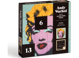 GALISON Posuvné drevené puzzle Andy Warhol: Marilyn 2v1 (16 dielikov)
