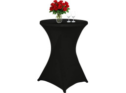 Elastický návlek na koktailový stolík 80 cm - čierny