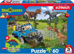 SCHMIDT Puzzle Schleich Prehistorickí obri 60 dielikov + figúrka Schleich