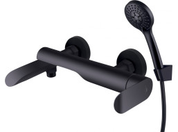 Vaňová batéria ULTRA-10/K BLACK s ručnou sprchou - čierna