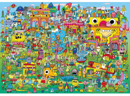 HEYE Puzzle Pens are my Friends: Doodle Village 1000 dielikov