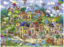 HEYE Puzzle Veselé mestečko 1500 dielikov