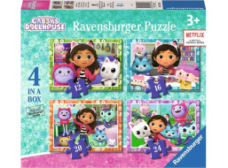 RAVENSBURGER Puzzle Gábinin kúzelný domček 4v1 (12, 16, 20, 24 dielikov)