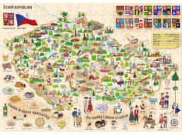 Popular Puzzle Mapa Českej republiky 160 dielikov