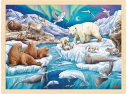 GOKI Drevené puzzle Polárna noc 96 dielikov
