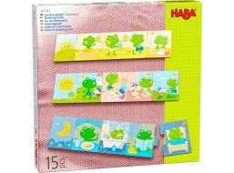 HABA Drevené puzzle Žabiakov deň 3x5 dielikov