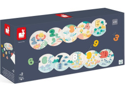 JANOD Vkladacie puzzle Moje prvé čísla 2v1 (10+10 dielikov)