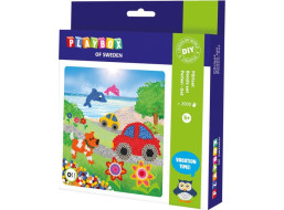 PLAYBOX Zažehľovacie korálky Sada Psy, autá, delfíny a kvety 2000ks
