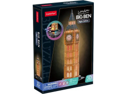 CUBICFUN Svietiace 3D puzzle Nočná edícia: Big Ben 32 dielikov