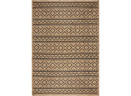 Kusový koberec Printed Jute Luis Natural/Black