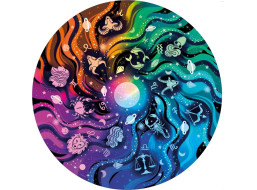 RAVENSBURGER Okrúhle puzzle Kruh farieb: Astrológia 500 dielikov