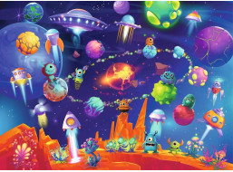 RAVENSBURGER Puzzle Mimozemšťania XL 60 dielikov