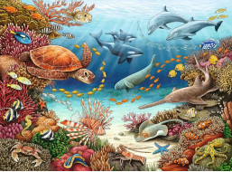 RAVENSBURGER Puzzle Podmorský život XXL 150 dielikov