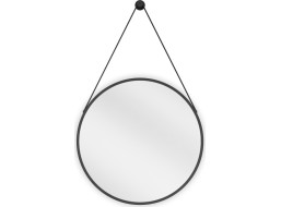 Okrúhle zrkadlo na pásku MEXEN STRING 50 cm - čierne, 9854-050-050-000-70