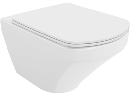 Závesné WC MEXEN VITO RIMLESS - biele + Duroplast sedátko slim, 30174000