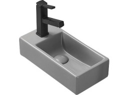 Keramické umývadlo INEZ - 40 - ľavé - svetlo šedé matné, 21484061R