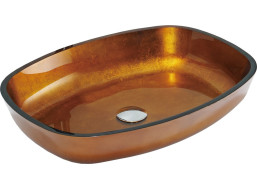 Sklenené umývadlo MEXEN ARAKS - zlaté, 24155450