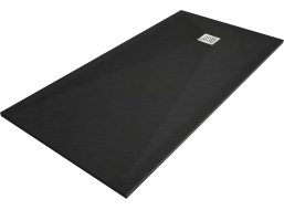 Sprchová vanička MEXEN STONE+ 70x160 cm - čierna - minerálny kompozit, 44707016