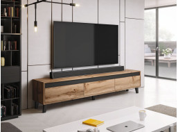 Televízny stolík NORD - 185x42x38 cm - dub wotan/antracit