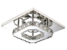 Stropné LED krištáľové svietidlo PLATON single square - 8W