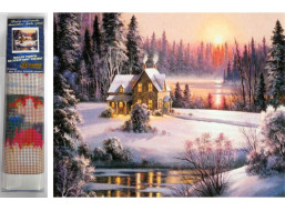 Norimpex Diamantové maľovanie Zasnežený dom 30x40 cm