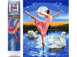 Norimpex Diamantové maľovanie Baletka medzi labuťami 30x40 cm