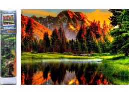 Norimpex Diamantové maľovanie Západ slnka pri jazere 30x40 cm