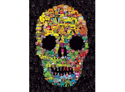 HEYE Puzzle Pens are my Friends: Doodle Skull 1000 dielikov