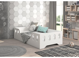 Detská Montessori posteľ LAKI 160x80 cm - biela