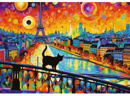 TREFL Puzzle Mačka v Paríži 1000 dielikov