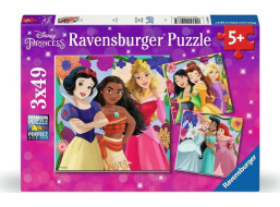 RAVENSBURGER Puzzle Disney: Princezné z rozprávok 3x49 dielikov