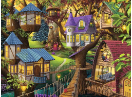 RAVENSBURGER Puzzle Súmrak v korunách stromov 1500 dielikov